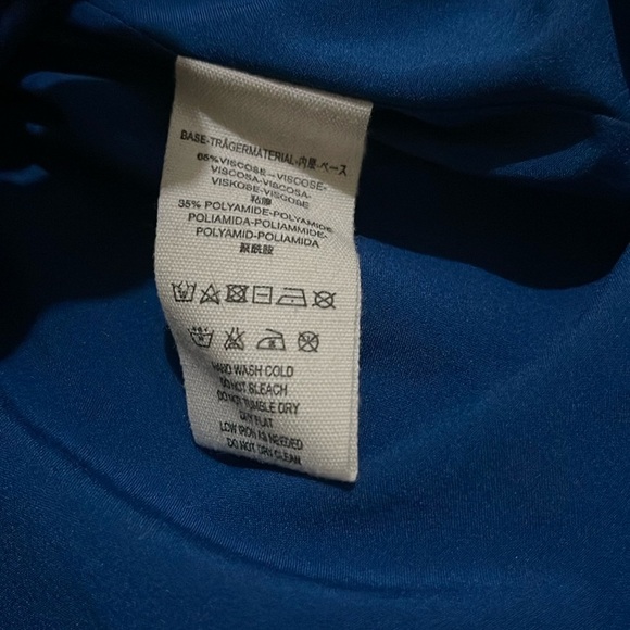 Mare Mare Free People Boho  Velvet Blue Off Shoulder Pudd Sleeve Top - Picture 2 of 6